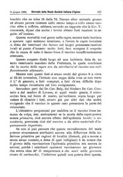 Giornale della Società italiana d'igiene