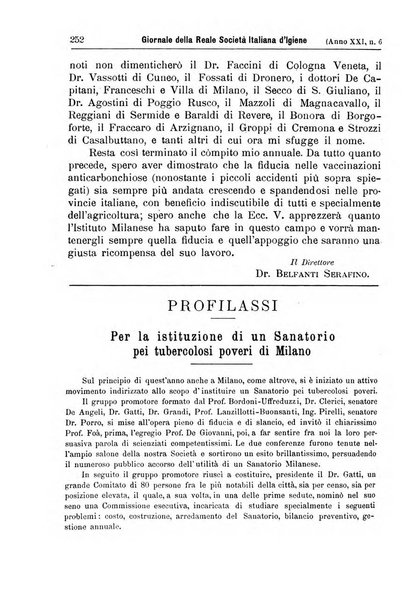 Giornale della Società italiana d'igiene