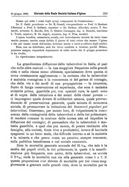 Giornale della Società italiana d'igiene