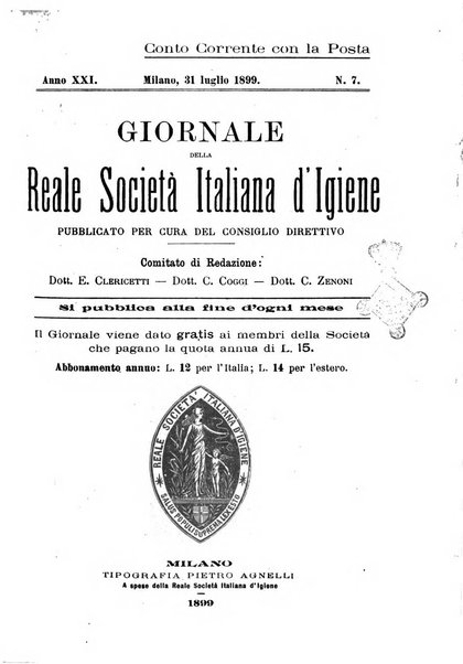 Giornale della Società italiana d'igiene