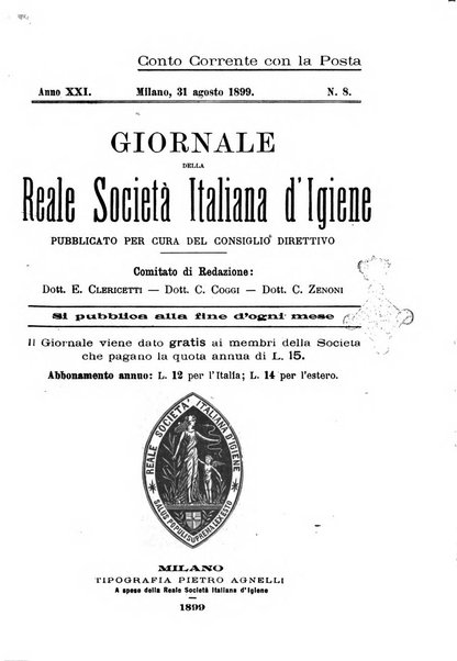 Giornale della Società italiana d'igiene