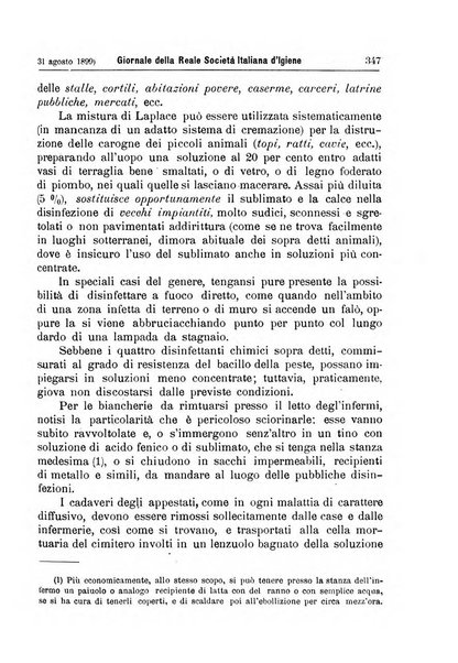 Giornale della Società italiana d'igiene