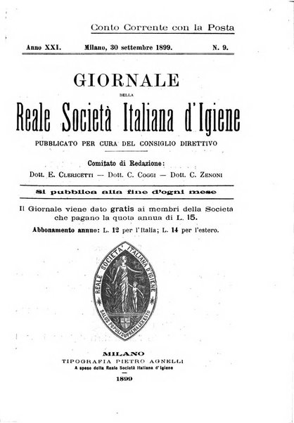 Giornale della Società italiana d'igiene