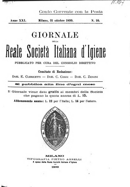 Giornale della Società italiana d'igiene