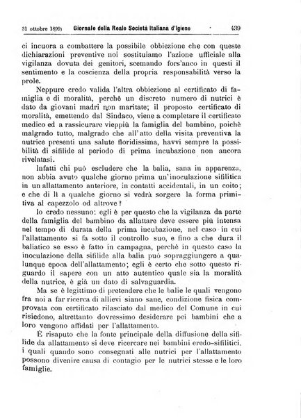 Giornale della Società italiana d'igiene