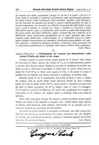 Giornale della Società italiana d'igiene