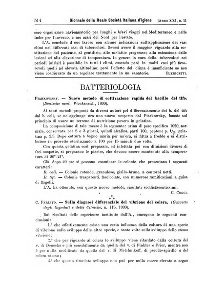 Giornale della Società italiana d'igiene