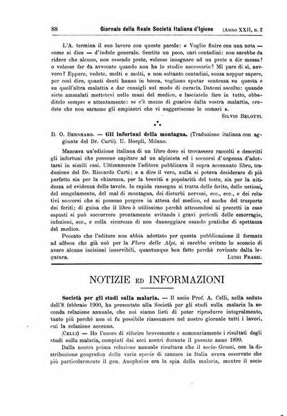 Giornale della Società italiana d'igiene