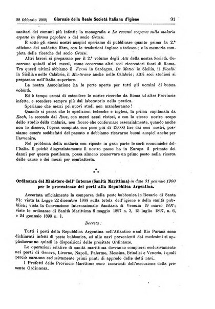 Giornale della Società italiana d'igiene