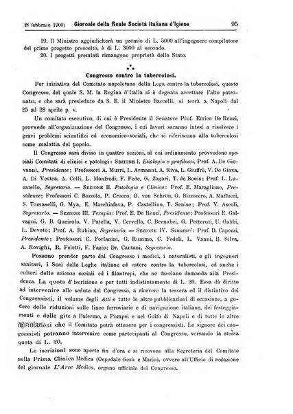 Giornale della Società italiana d'igiene