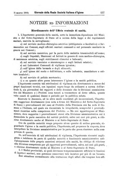 Giornale della Società italiana d'igiene