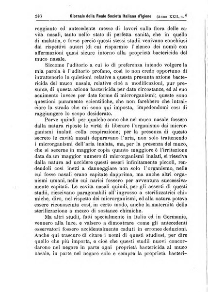 Giornale della Società italiana d'igiene