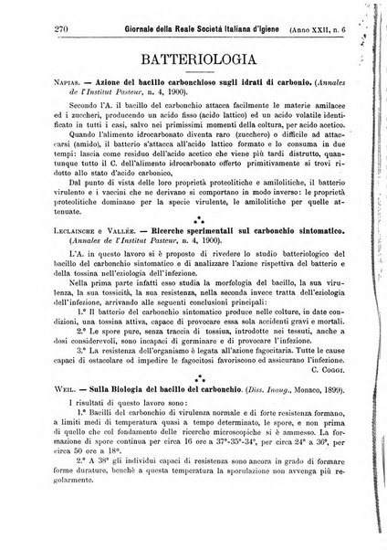 Giornale della Società italiana d'igiene