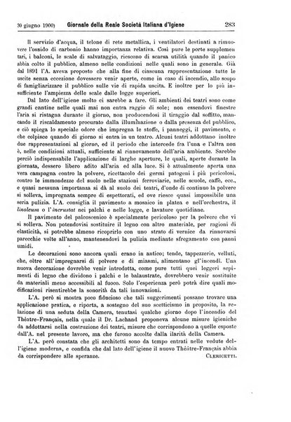 Giornale della Società italiana d'igiene