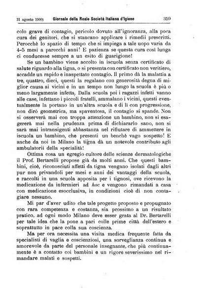 Giornale della Società italiana d'igiene