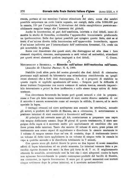 Giornale della Società italiana d'igiene