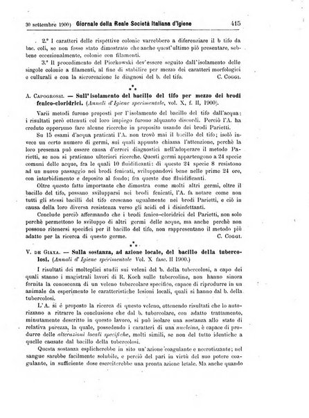 Giornale della Società italiana d'igiene