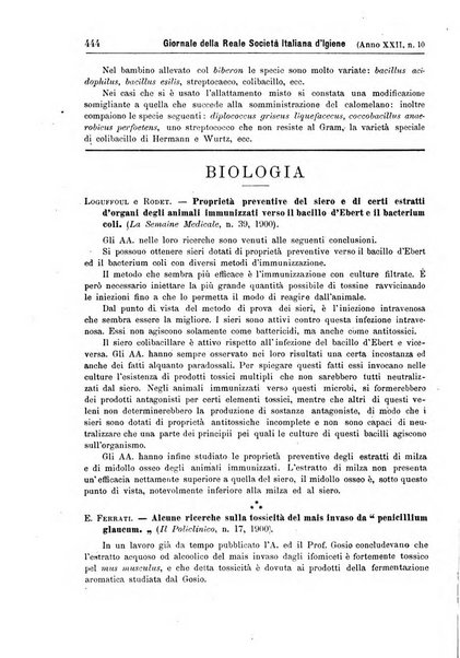 Giornale della Società italiana d'igiene