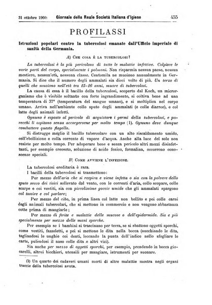 Giornale della Società italiana d'igiene