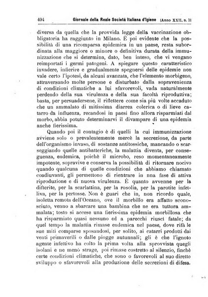 Giornale della Società italiana d'igiene