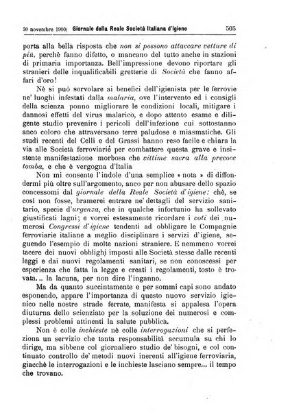 Giornale della Società italiana d'igiene