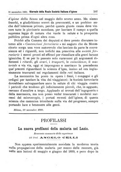 Giornale della Società italiana d'igiene