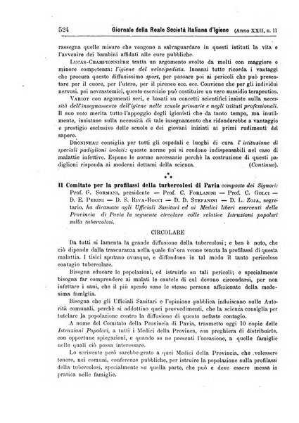 Giornale della Società italiana d'igiene