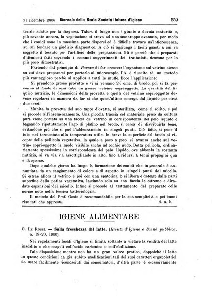 Giornale della Società italiana d'igiene