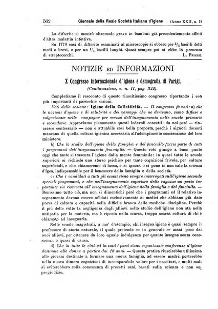 Giornale della Società italiana d'igiene