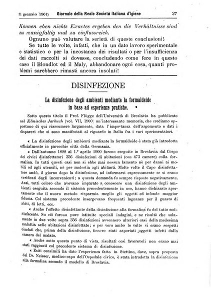 Giornale della Società italiana d'igiene