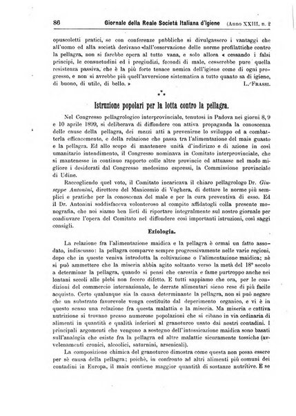 Giornale della Società italiana d'igiene