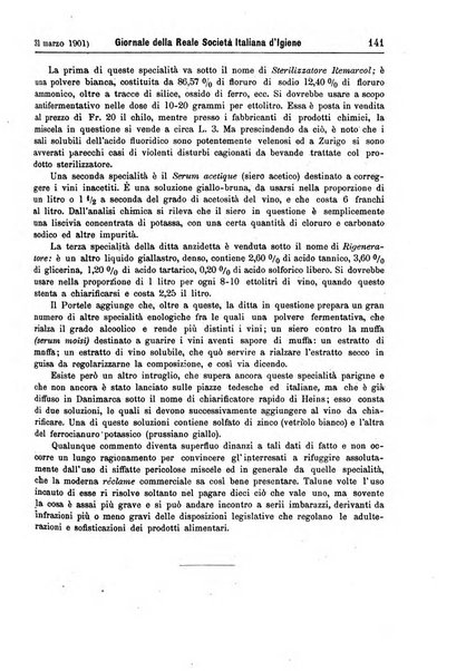 Giornale della Società italiana d'igiene