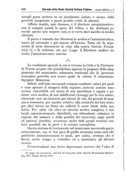 Giornale della Società italiana d'igiene