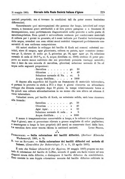 Giornale della Società italiana d'igiene