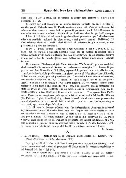 Giornale della Società italiana d'igiene