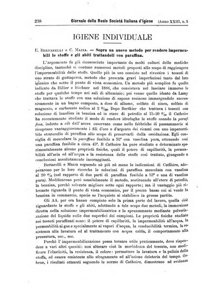 Giornale della Società italiana d'igiene