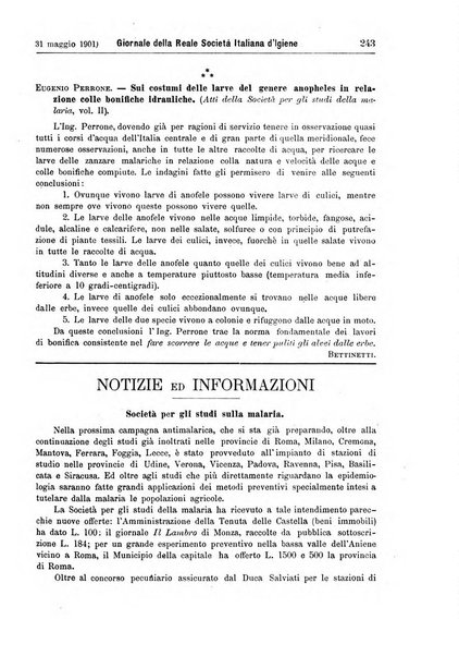 Giornale della Società italiana d'igiene