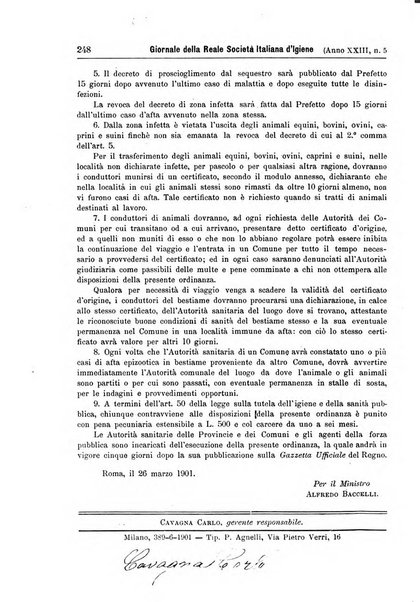 Giornale della Società italiana d'igiene