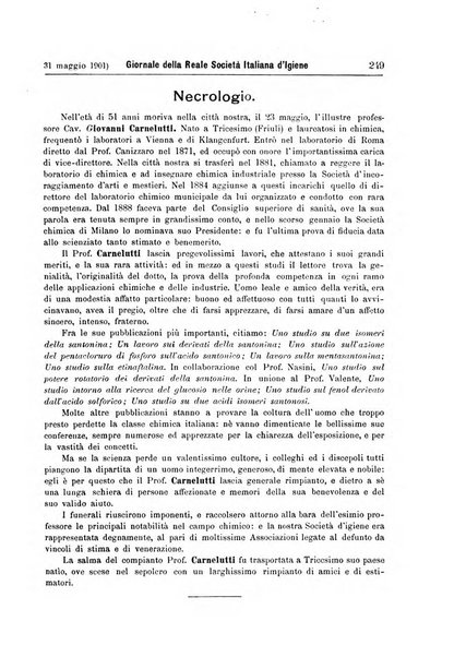 Giornale della Società italiana d'igiene