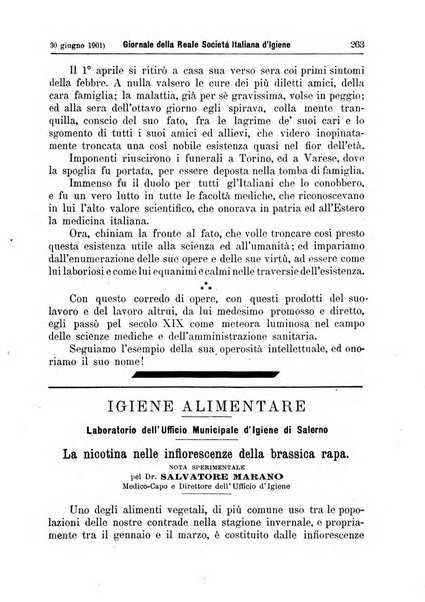 Giornale della Società italiana d'igiene