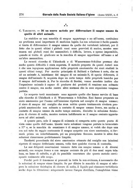 Giornale della Società italiana d'igiene