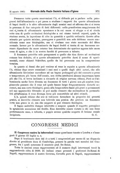 Giornale della Società italiana d'igiene