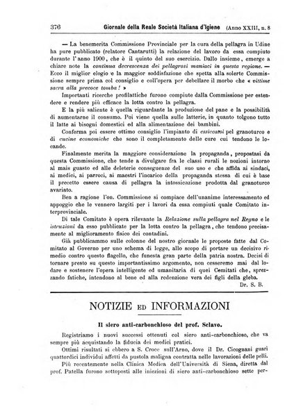 Giornale della Società italiana d'igiene