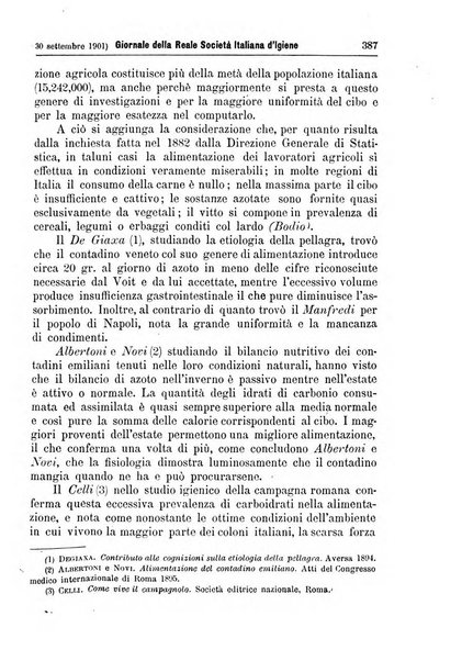 Giornale della Società italiana d'igiene