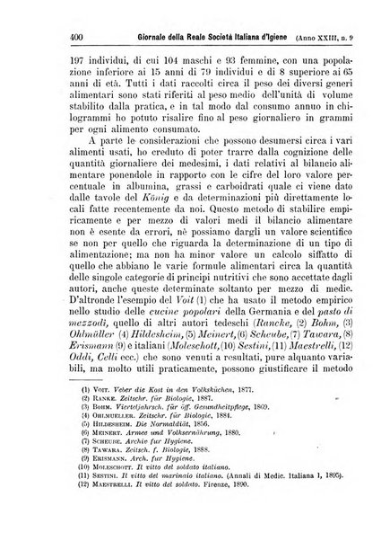 Giornale della Società italiana d'igiene