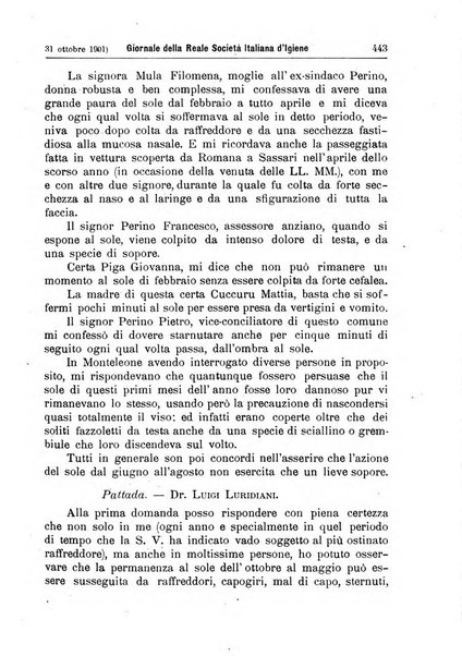 Giornale della Società italiana d'igiene