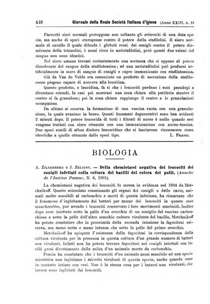 Giornale della Società italiana d'igiene