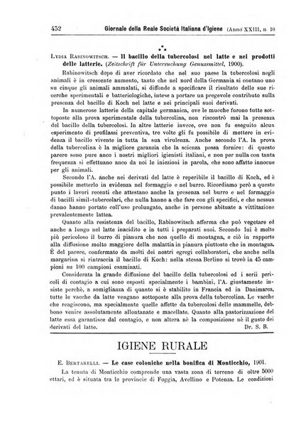 Giornale della Società italiana d'igiene