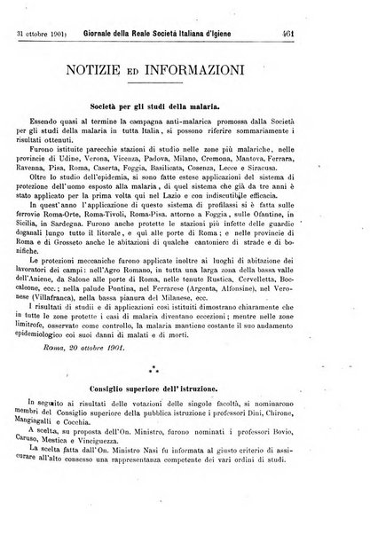 Giornale della Società italiana d'igiene