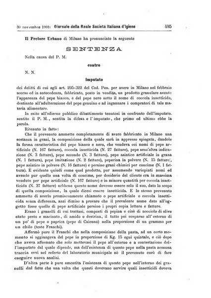 Giornale della Società italiana d'igiene